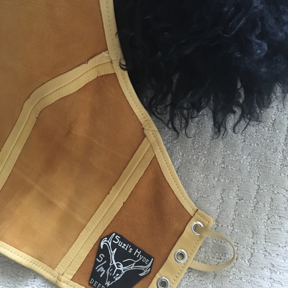 Leather Halter top . - Picture 3 of 6